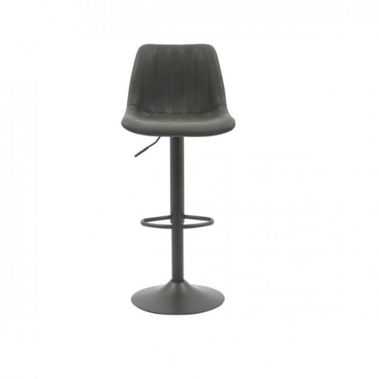 Bar chair leatherette + painted black metal B-104 Vetro Mebel Color Black antique