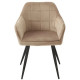 Chair for kitchen, cafe, bar M-62 black metal/fabric corduroy cappuccino Vetro Mebel