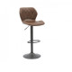 Bar chair swivel leatherette + painted metal black B-103 Vetro Mebel Color Chocolate