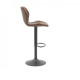 Bar chair swivel leatherette + painted metal black B-103 Vetro Mebel Color Chocolate