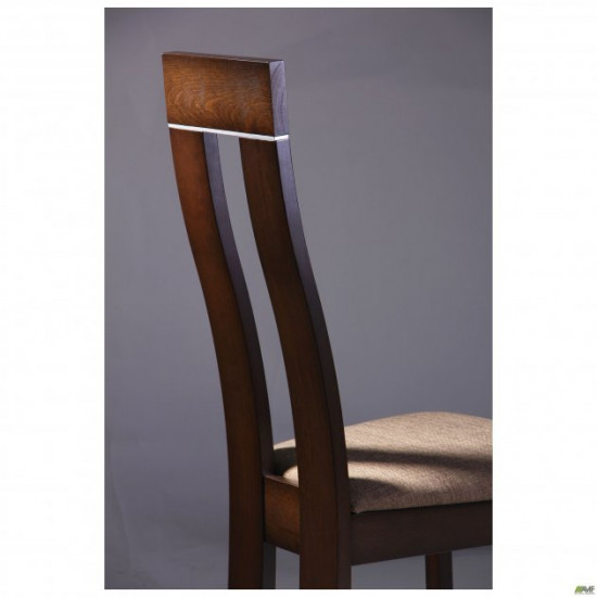 AMF dining chair Leicester SV-2421YBH dark walnut/brown fabric. 516738