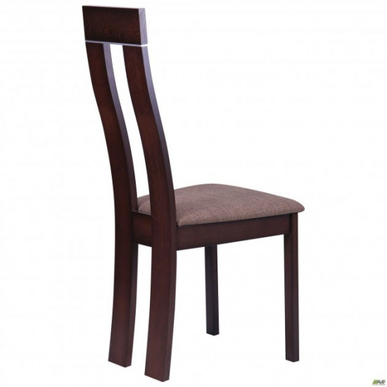 AMF dining chair Leicester SV-2421YBH dark walnut/brown fabric. 516738