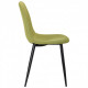 Chair for kitchen, cafe, bar Lucia steel black/olive fabric AMF