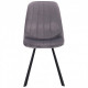 Chair for kitchen, cafe, bar Maine steel black/fabric velor monsoon gray AMF