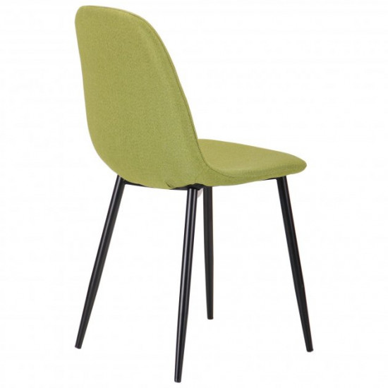 Chair for kitchen, cafe, bar Lucia steel black/olive fabric AMF