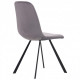 Chair for kitchen, cafe, bar Maine steel black/fabric velor monsoon gray AMF