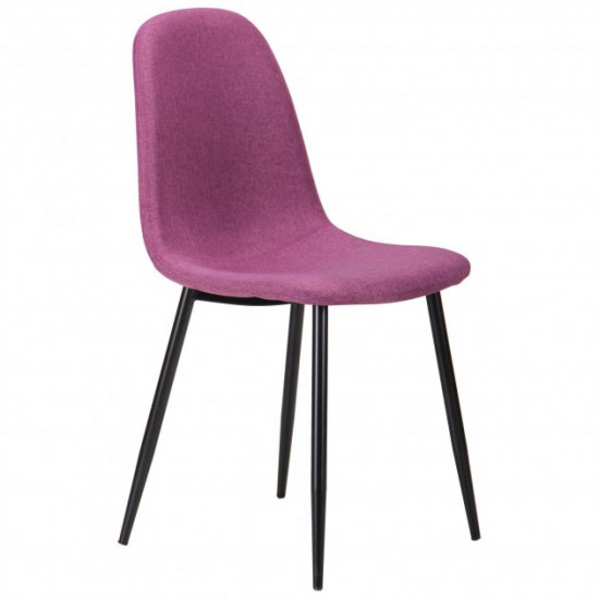 Chair for kitchen, cafe, bar Lucia steel black/violet fabric AMF