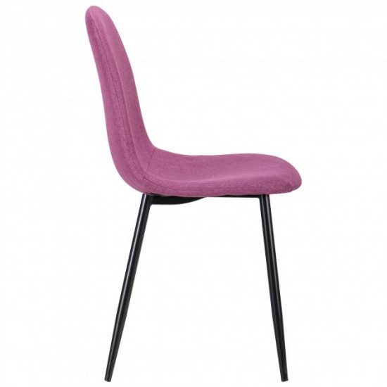 Chair for kitchen, cafe, bar Lucia steel black/violet fabric AMF