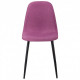 Chair for kitchen, cafe, bar Lucia steel black/violet fabric AMF