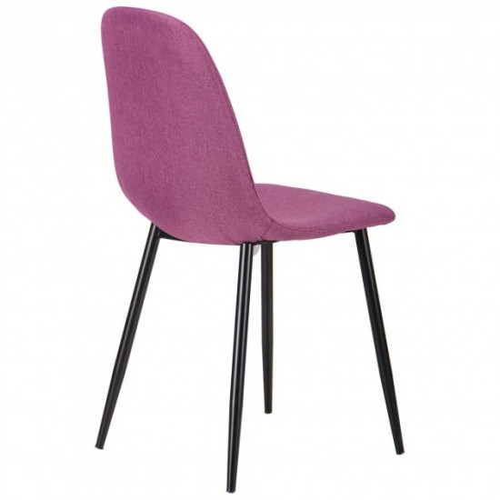 Chair for kitchen, cafe, bar Lucia steel black/violet fabric AMF