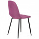 Chair for kitchen, cafe, bar Lucia steel black/violet fabric AMF