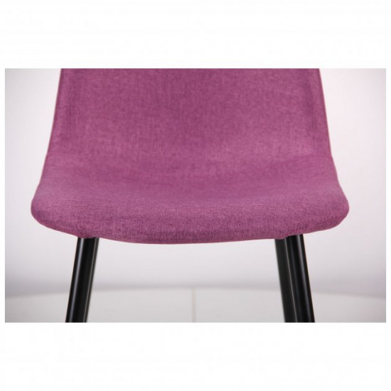 Chair for kitchen, cafe, bar Lucia steel black/violet fabric AMF