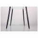 Dining table for kitchen, cafe, restaurant Umberto black steel/transparent glass AMF