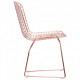 Metal chair for kitchen, cafe, bar Birdcage Rubi rose gold steel pink AMF