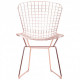 Metal chair for kitchen, cafe, bar Birdcage Rubi rose gold steel pink AMF