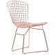 Metal chair for kitchen, cafe, bar Birdcage Rubi rose gold steel pink AMF