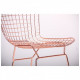 Metal chair for kitchen, cafe, bar Birdcage Rubi rose gold steel pink AMF