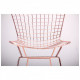 Metal chair for kitchen, cafe, bar Birdcage Rubi rose gold steel pink AMF