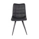 Chair for kitchen, cafe, bar artificial leather + painted metal M-26 Vetro Mebel Black