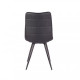 Chair for kitchen, cafe, bar artificial leather + painted metal M-26 Vetro Mebel Black