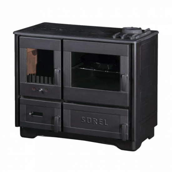 Heating and cooking stove-fireplace Duval EK-5136BL (BLACK EDITION)