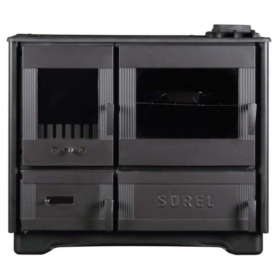 Heating and cooking stove-fireplace Duval EK-5136BL (BLACK EDITION)