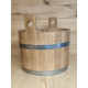 Oak bucket for bath or sauna with stainless steel hoops 25 l