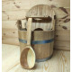 Steamer for broom oak complete with cherry scoop 25 l