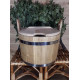 Steamer for bathhouse oak with stainless hoops 25 l