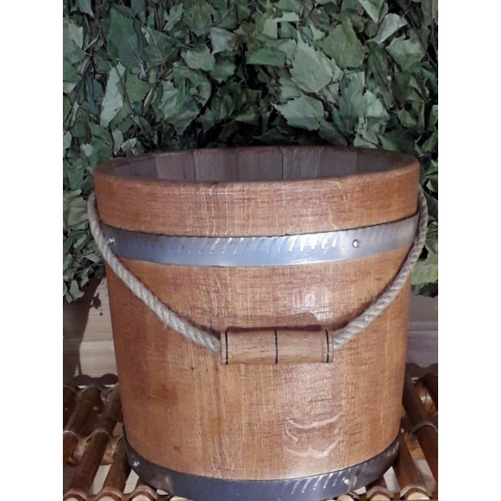 Oak window for a bath or sauna with stainless steel hoops 12 l