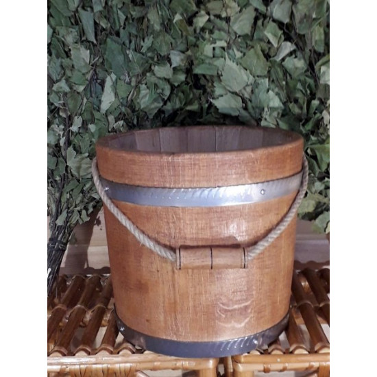 Oak window for a bath or sauna with stainless steel hoops 12 l