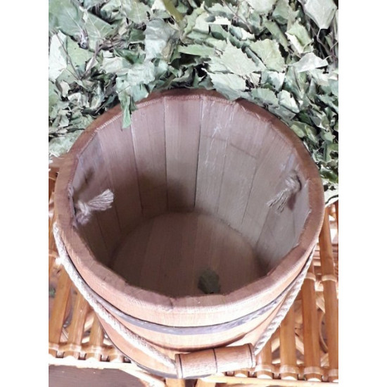 Oak window for a bath or sauna with stainless steel hoops 12 l