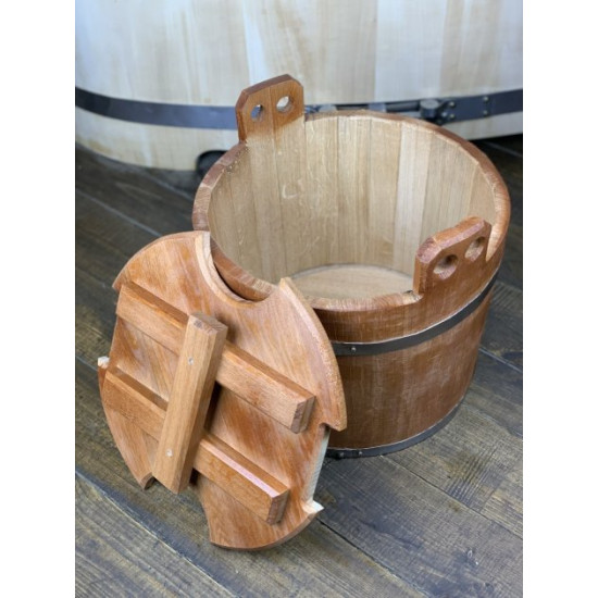 Steamer for bathhouse oak with stainless hoops No. 2 25 l