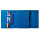 Diary in an elite cover with embossing, undated A5, with compartments for documents, blue