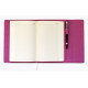 Diary in an elite cover with embossing, undated A5, with compartments for documents, lilac