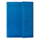 Diary in an elite cover with embossing, undated A5, with compartments for documents, blue