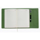 Diary in an elite cover with embossing, undated A5, with compartments for documents, pistachio