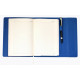 Diary in an elite cover with embossing, undated A5, with compartments for documents, blue