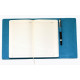 Diary in a luxury cover with embossing, undated A5, with compartments for documents, turquoise