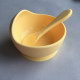 Silicone plate with suction cup with lemon spoon