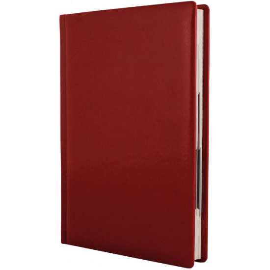 Undated diary Optima Gloss A5 320 lined pages Red (O25402-03)