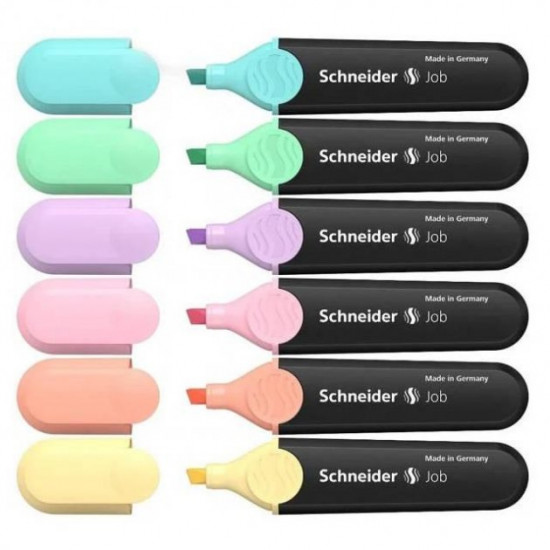 Set of text markers Schneider JOB 150 6 pcs pastel colors S115097