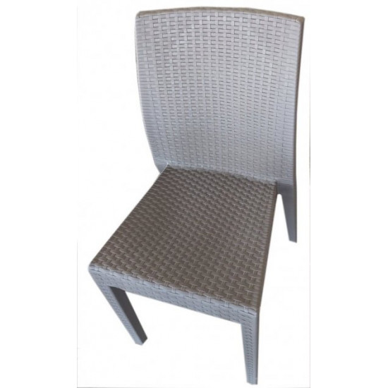 Chair Monet (SDM) Plastic rattan, Cappuccino