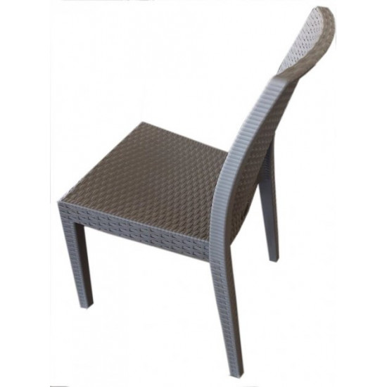 Chair Monet (SDM) Plastic rattan, Cappuccino