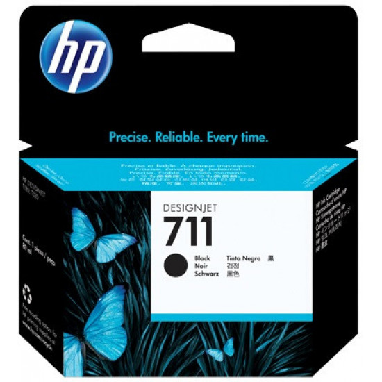 HP No.711 DesignJet 120/520 Black 80ml Cartridge (CZ133A)