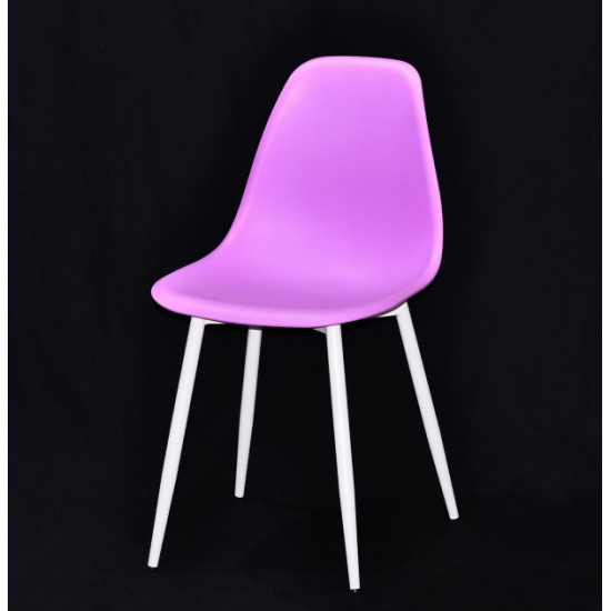 Dining chair Onder Mebli NIK PURPLE 60 METAL - WT