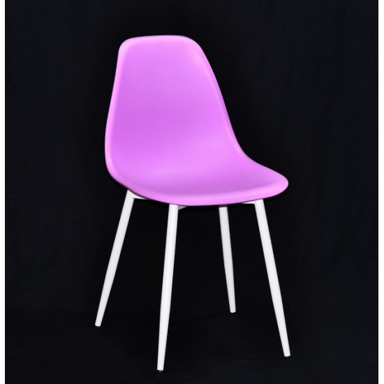 Dining chair Onder Mebli NIK PURPLE 60 METAL - WT