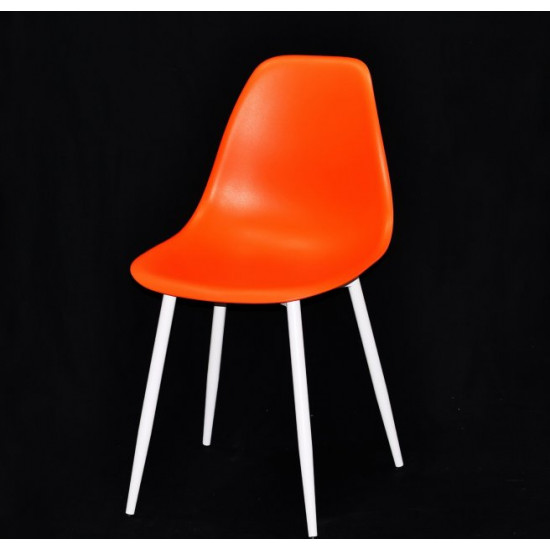 Dining chair Onder Mebli NIK ORANGE 70 METAL - WT