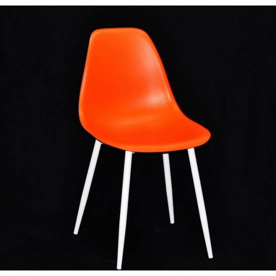 Dining chair Onder Mebli NIK ORANGE 70 METAL - WT