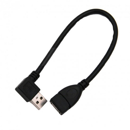  Кабель адаптер угловой Alitek USB Male - USB Female, 21 см (48410)